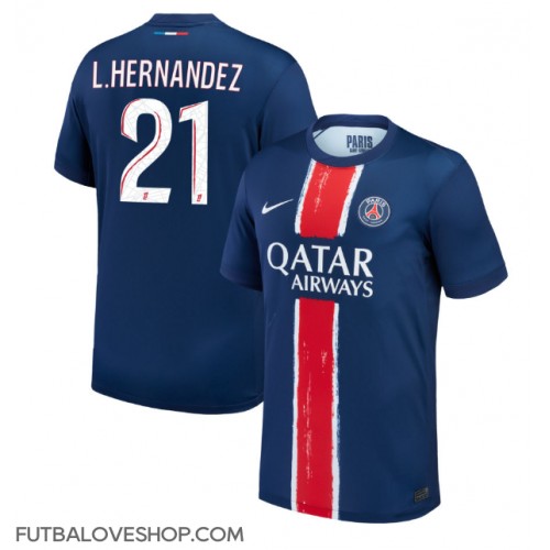 Dres Paris Saint-Germain Lucas Hernandez #21 Domáci 2024-25 Krátky Rukáv